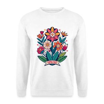 Blumen - Frühling - Blüten - Unisex Pullover - Weiß - Vorne