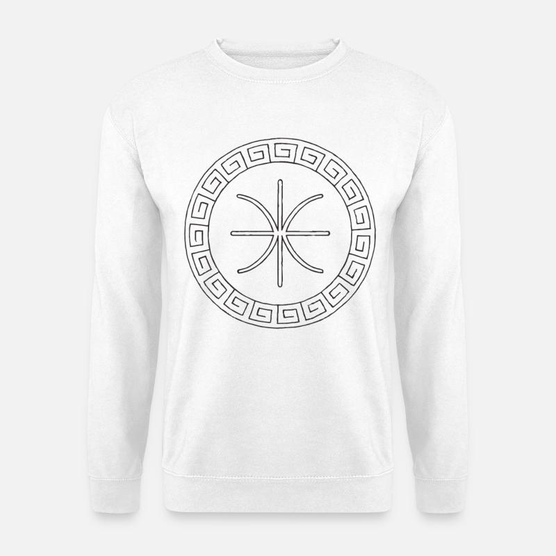 Delphisches Epsilon-Symbol | Antikes griechisches Emblem - Unisex Pullover - Weiß