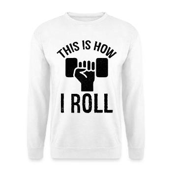 c’est comme ça que je roule Directeur Athlétique - Sweat-shirt Unisexe - blanc - Devant