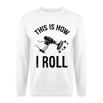 c’est comme ça que je roule Auto Detailing - Sweat-shirt Unisexe - blanc - Devant