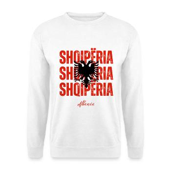 Fierté albanaise, drapeau albanais - Sweat-shirt Unisexe - blanc - Devant