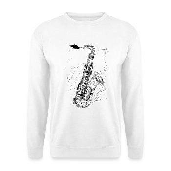 Saxophone Drawing - Unisex Sweatshirt - white - Front