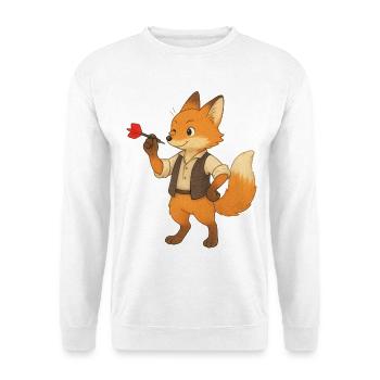 Fléchettes renard - Sweat-shirt Unisexe - blanc - Devant