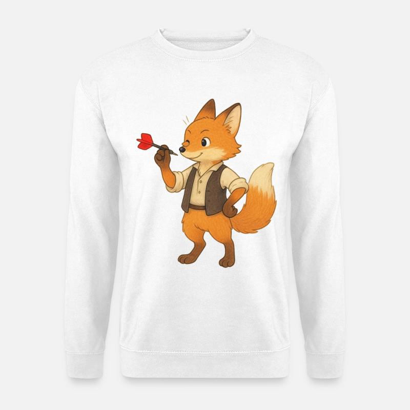 Fox darts - Unisex Sweatshirt - white