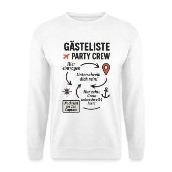Liste des invités Équipe de fête - Sweat-shirt Unisexe - blanc - Devant