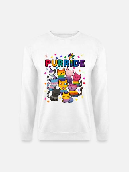 Purride LGBT Katzen - Unisex Pullover - Weiß