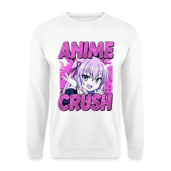 ANIME CRUSH - Pink Manga Otaku Vibes - Sweat-shirt Unisexe - blanc - Devant