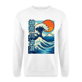 Big Wave Kanagawa Comic Style - Unisex Sweatshirt - white - Front