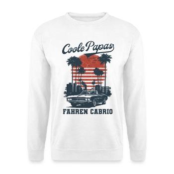 Cool Dads Driving Convertible Retro Dad Gift - Unisex Sweatshirt - white - Front