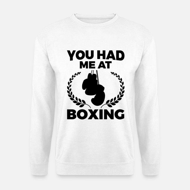 Boxer Witz - Unisex Pullover - Weiß