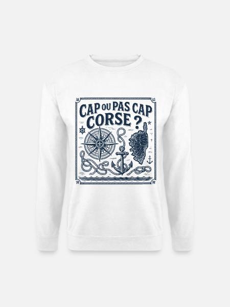 Cap ou pas cap Corse - Sweat-shirt Unisexe - blanc