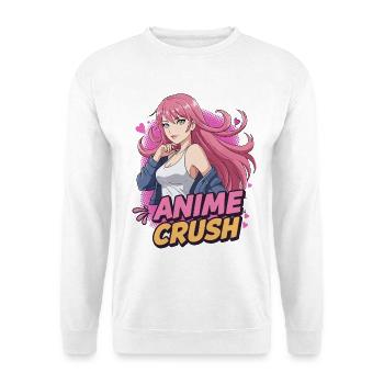 ANIME CRUSH - Jolie fille manga - Sweat-shirt Unisexe - blanc - Devant