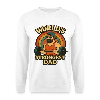 World's Strongest Dad Workout Training Gym - Unisex Sweatshirt - white - Front
