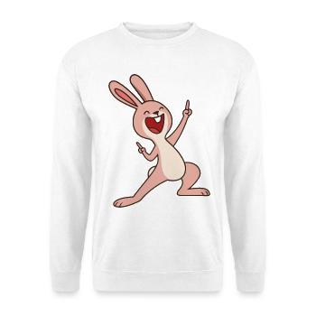 Hoppelfreude - Unisex Pullover - Weiß - Vorne