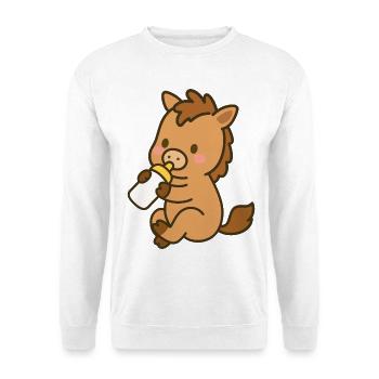 Stakes with milk bottle - Unisex Sweatshirt - white - Front