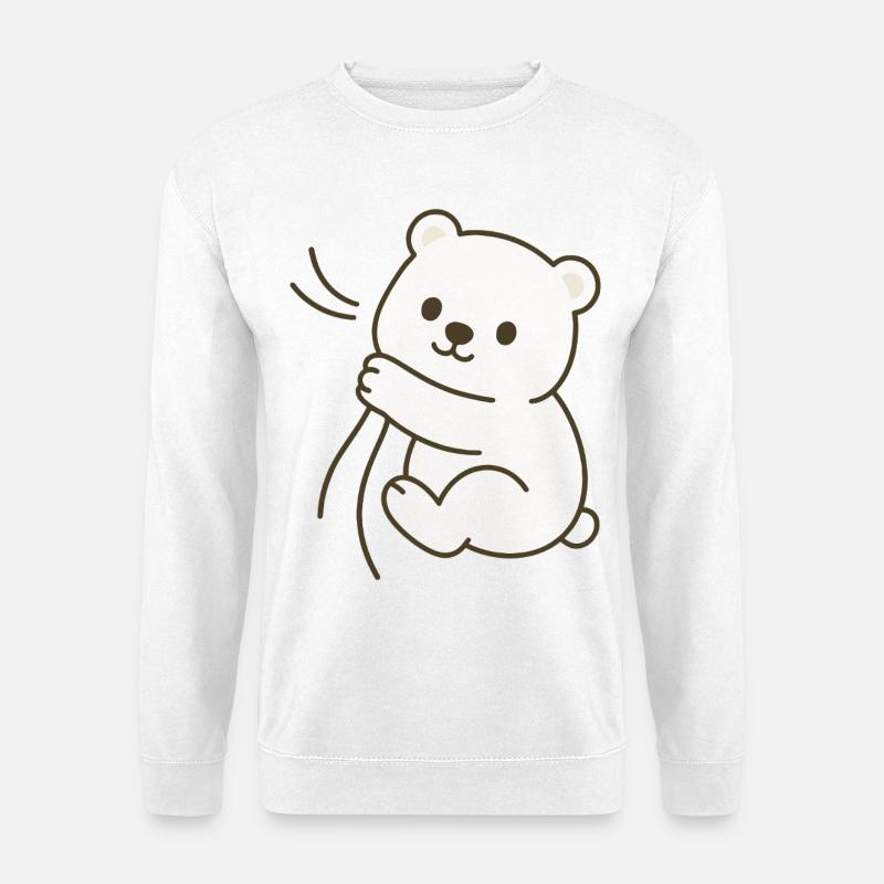Kuschel-Eisbärbaby - Unisex Pullover - Weiß