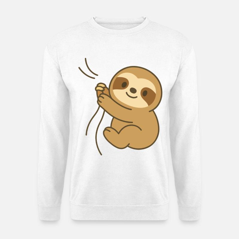 Cozy Sloth Hug - Kuscheliges Faultier-Baby - Unisex Pullover - Weiß