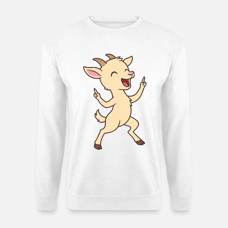 Dancing kid goat - Unisex Sweatshirt - white