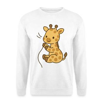 Kuschel-Giraffe Babyglück - Unisex Pullover - Weiß - Vorne