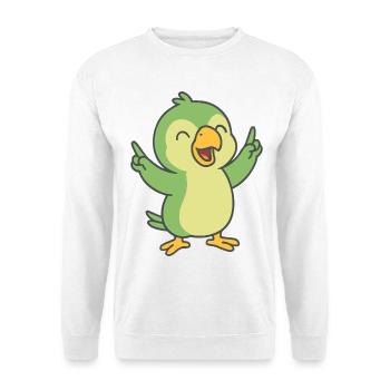 Perroquet de fête - Sweat-shirt Unisexe - blanc - Devant