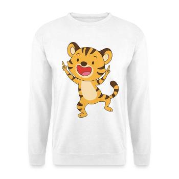 Strahle-Tigerbaby - Unisex Pullover - Weiß - Vorne