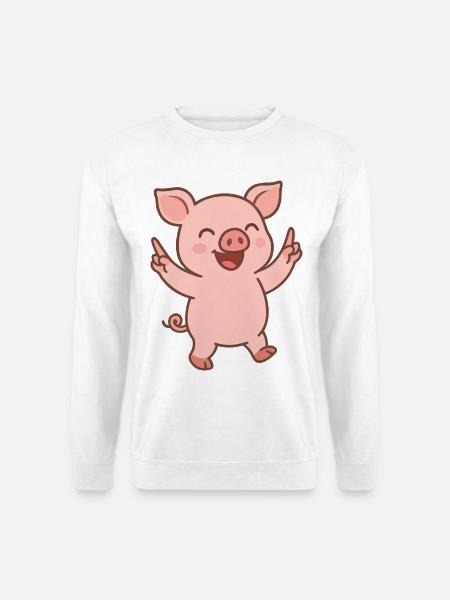 Happy Piglet - Unisex Sweatshirt - white