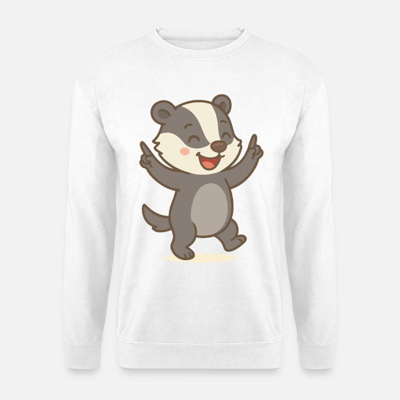 Glücks-Dachs - Unisex Pullover - Weiß