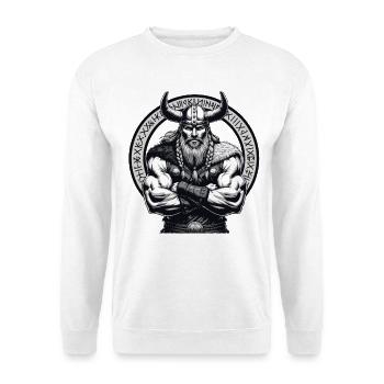 Norse Mythology Viking Warrior Valhalla - Unisex Sweatshirt - white - Front
