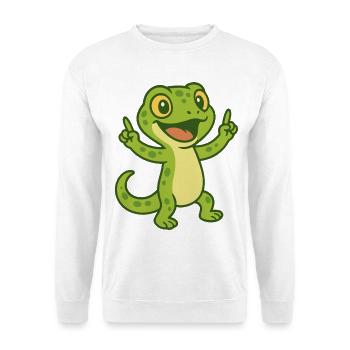 Happy Gecko Vibes - Unisex Sweatshirt - white - Front