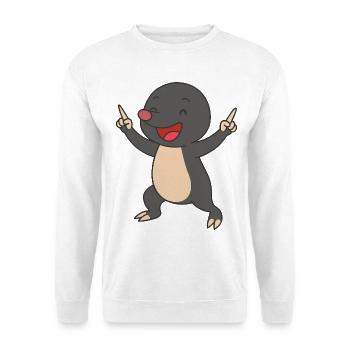 Taupe heureuse - Sweat-shirt Unisexe - blanc - Devant