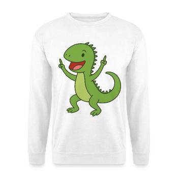 Bébé Iguane de fête - Sweat-shirt Unisexe - blanc - Devant