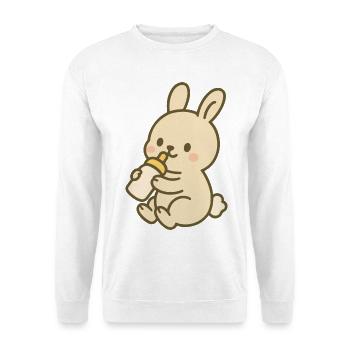 Lapin en flacon - Sweat-shirt Unisexe - blanc - Devant