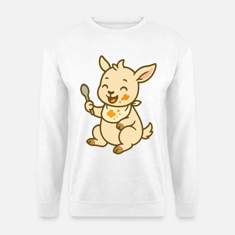 Feeding with kid joy - Unisex Sweatshirt - white