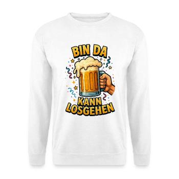 Bier Bierflasche Bierzelt Bierkrug Biergarten - Unisex Pullover - Weiß - Vorne