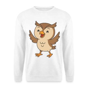 Lachuhu en vol - Sweat-shirt Unisexe - blanc - Devant