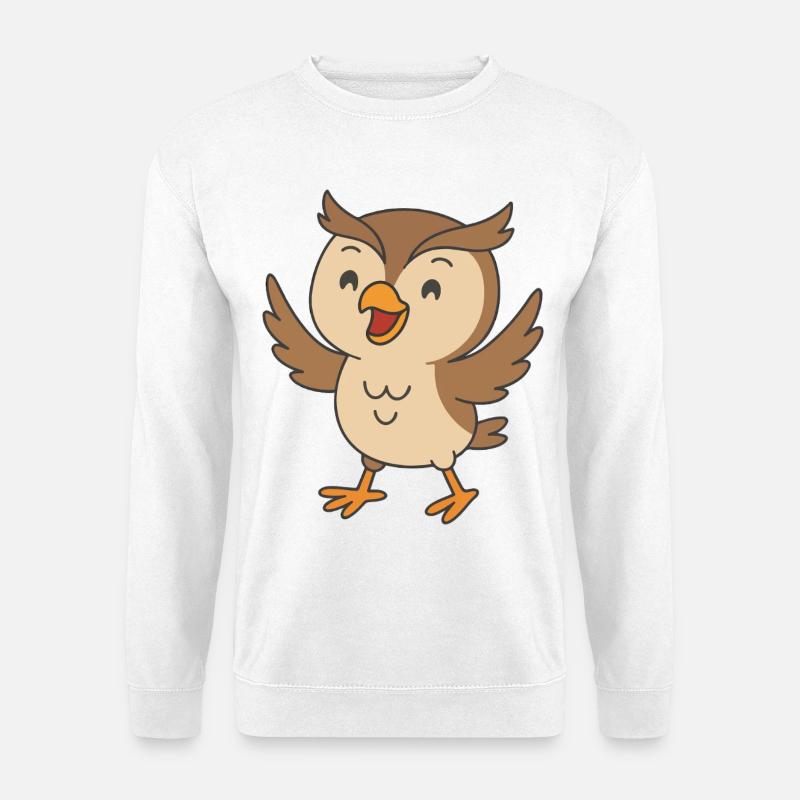 Lachuhu im Flug - Unisex Pullover - Weiß
