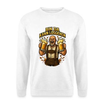 Bier Bierkrug Bierflasche Bierzelt Biergarten - Unisex Pullover - Weiß - Vorne