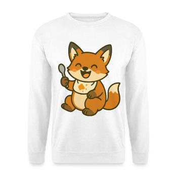 Nourrir avec le renardeau – sauvage et doux - Sweat-shirt Unisexe - blanc - Devant