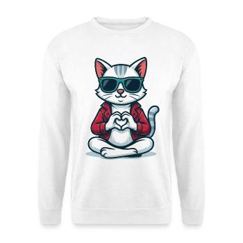 Heartbeat Kitty - Unisex Sweatshirt - white - Front