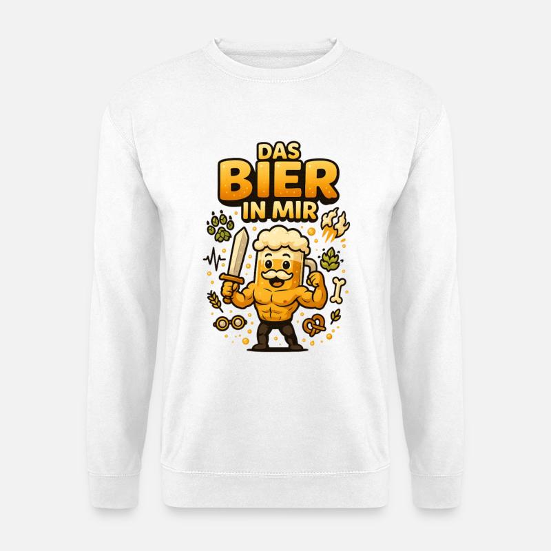 Das Bier in Mir - Unisex Pullover - Weiß