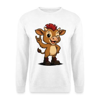 Punk Rock Calf - Unisex Pullover - Weiß - Vorne