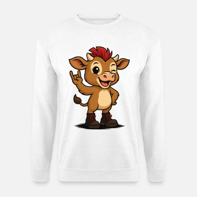 Punk Rock Calf - Unisex Pullover - Weiß