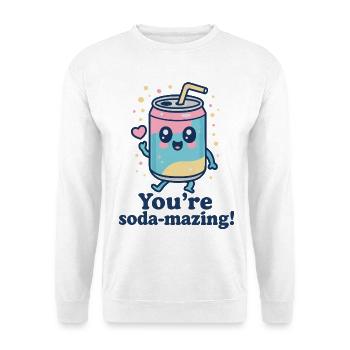 Soda-mazing Mignon Art Kawaii - Sweat-shirt Unisexe - blanc - Devant