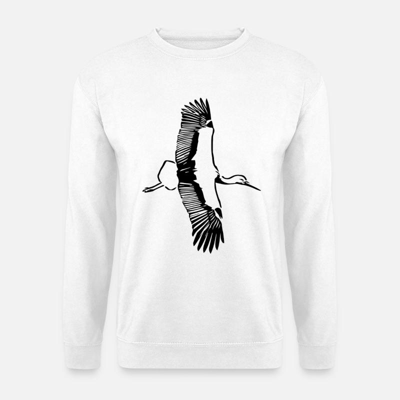 Flug des Storches - Unisex Pullover - Weiß