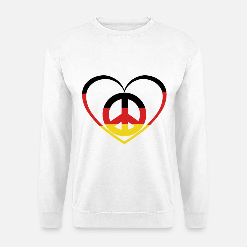 Germany Heart Peace German Peace - Unisex Sweatshirt - white