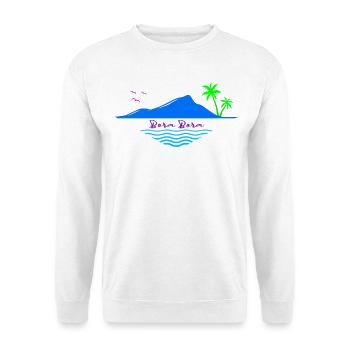 Bora Bora Palm Trees Island Sea Dream Beach Souvenir - Unisex Sweatshirt - white - Front