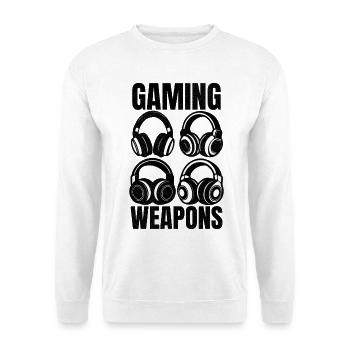 gaming weapons - Unisex Sweatshirt - white - Front