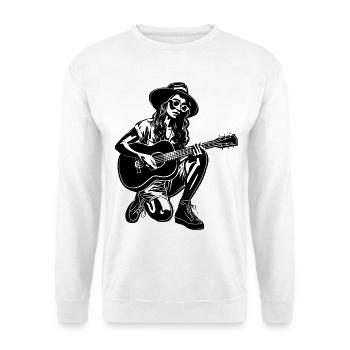 Guitariste Girl - Sweat-shirt Unisexe - blanc - Devant