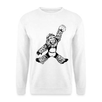 Bigfoot Jouer au basket - Sweat-shirt Unisexe - blanc - Devant