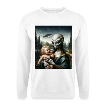 Paysage nocturne de la pépinière extraterrestre - Sweat-shirt Unisexe - blanc - Devant